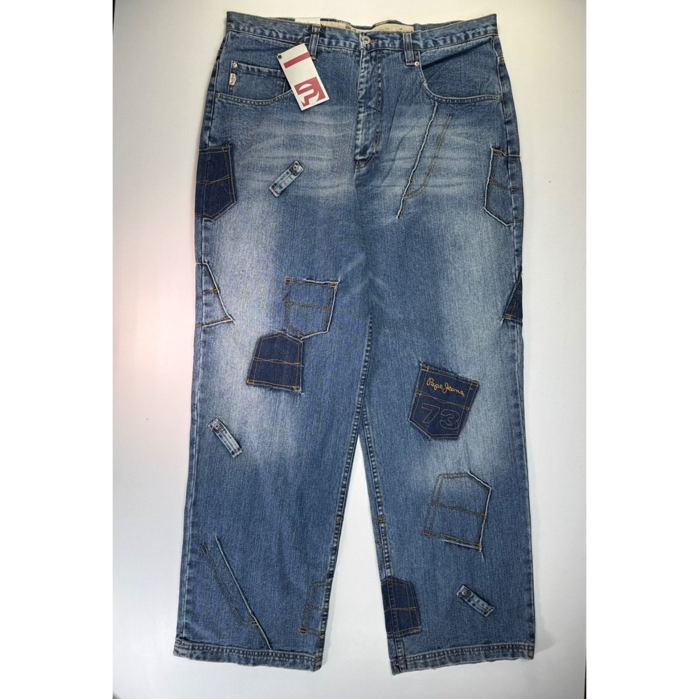 Vintage‎ Pepe Jeans Tarantino Baggy Dead Stock Size 40x33 90s Y2K New